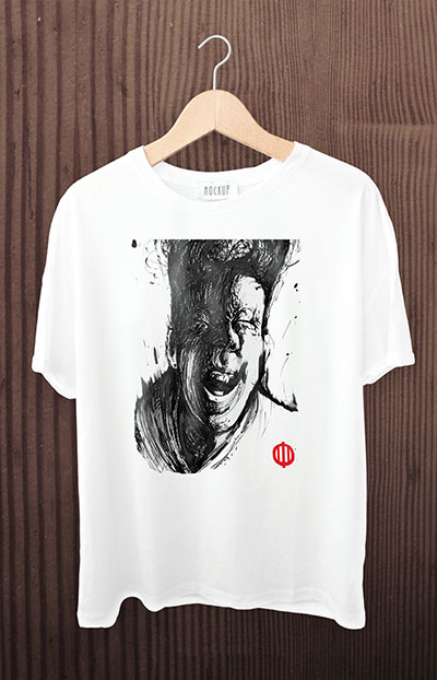T-shirt design (white)