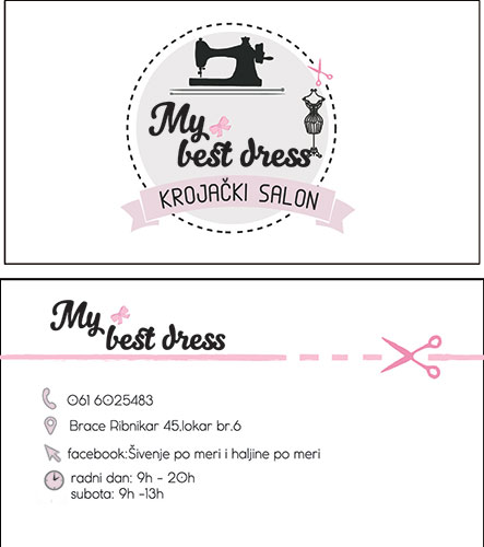 Business card for-„My best dress“